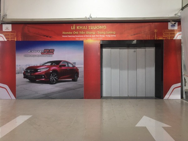 Sản xuất và lắp đặt thang máy tải xe ô tô cho HONDA Tiền Giang-Trung Lương